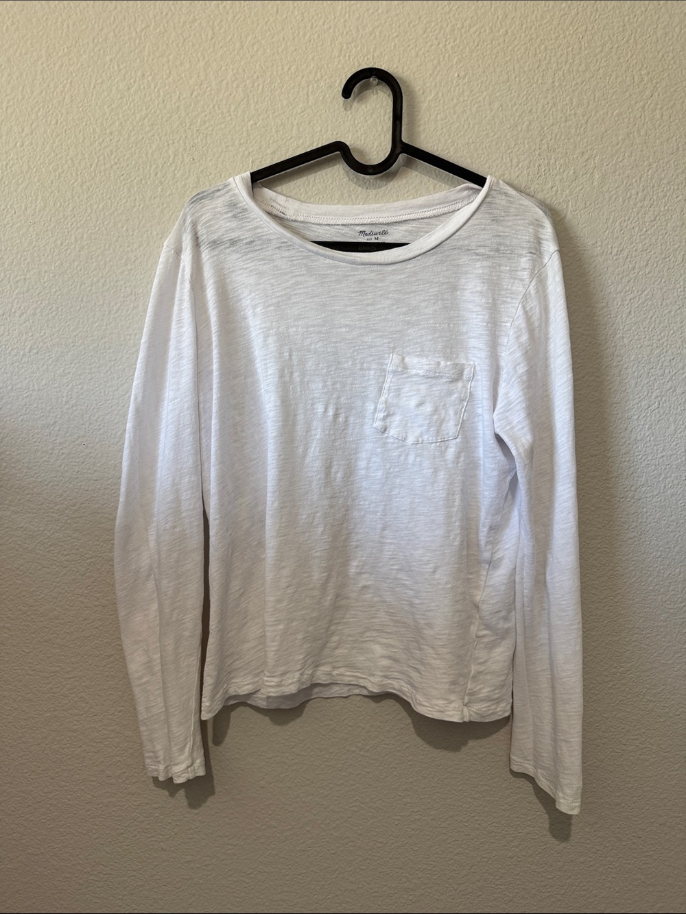 Madewell Long Sleeve Pocket Tee - White